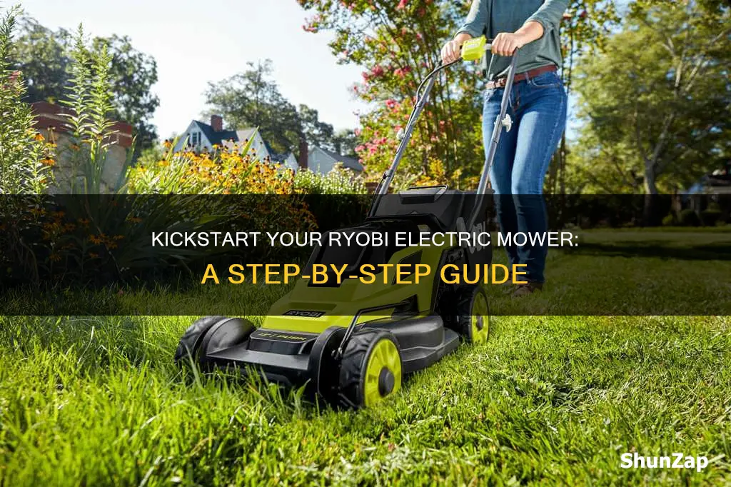 how to start a ryobi electric mower