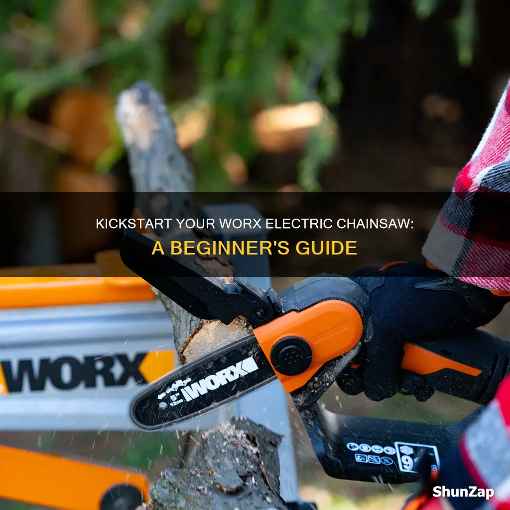 how to start a worx electric chainsaw