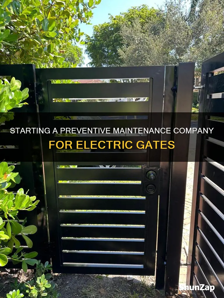 how to start an electric gate preventive maintenance service company