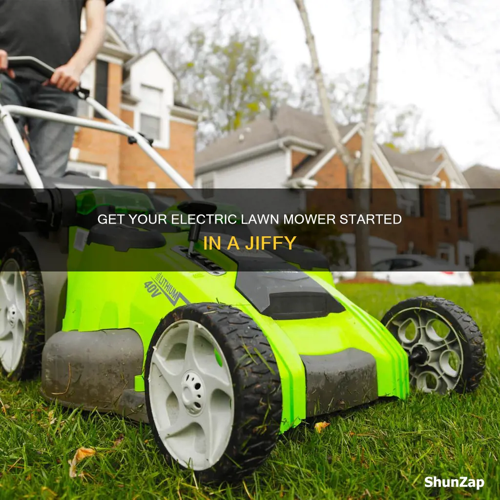 how to start an electric lawn mower