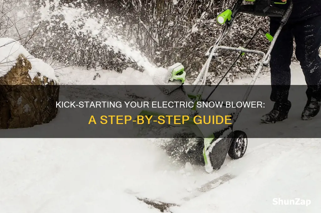 how to start an electric snow blower