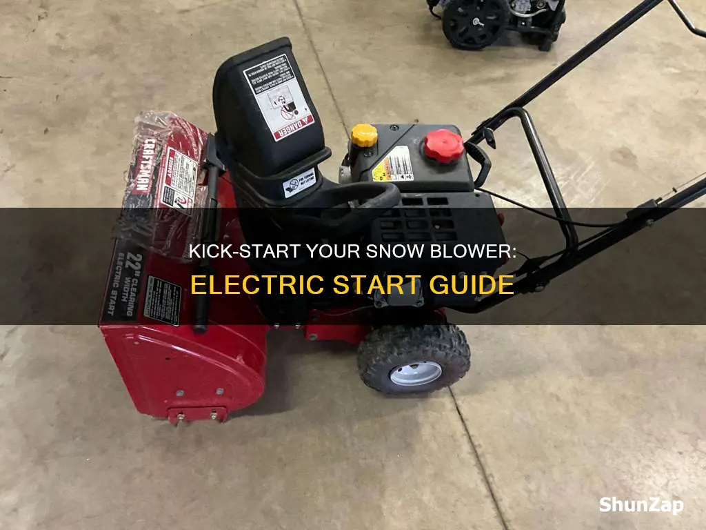 how to start an electric start snowblower