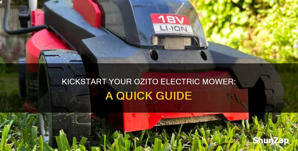 how to start an ozito electric mower