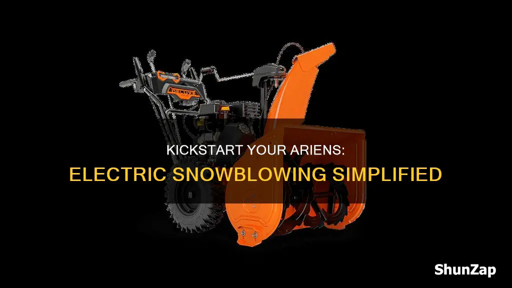 how to start ariens electric start snowblower