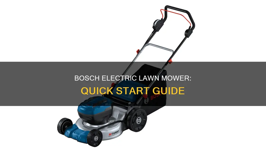 how to start bosch electric lawn mower