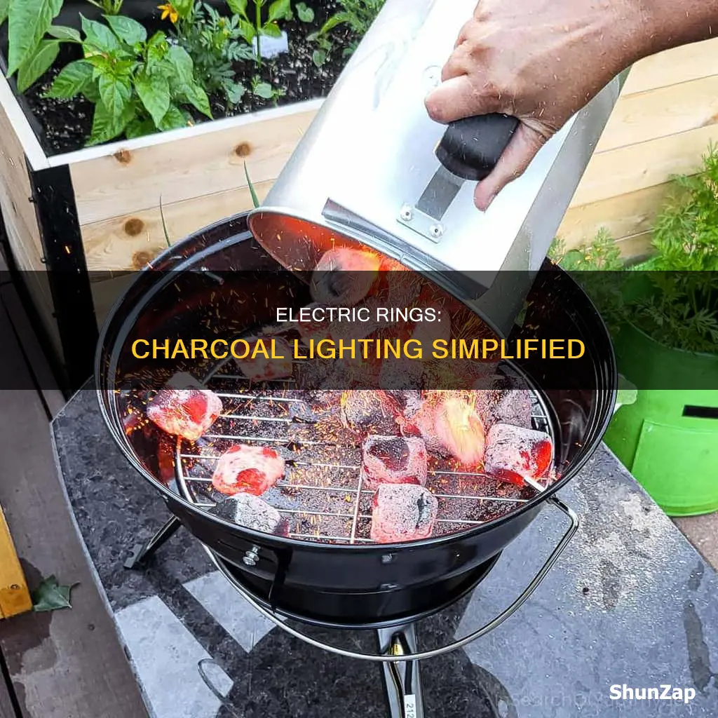 how to start charcoal with electric rings