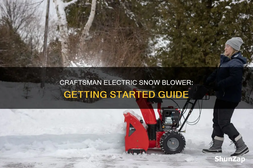 how to start craftsman electric snow blower