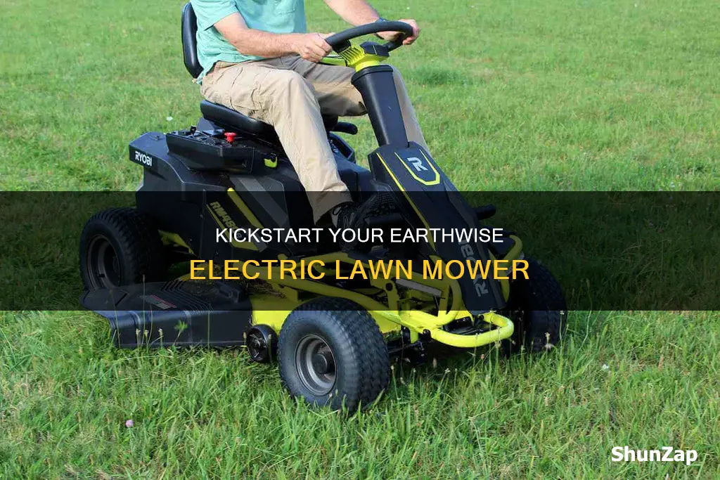 how to start earthwise electric lawn mower
