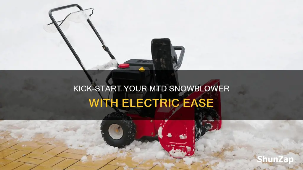 how to start electric start mtd snowblower
