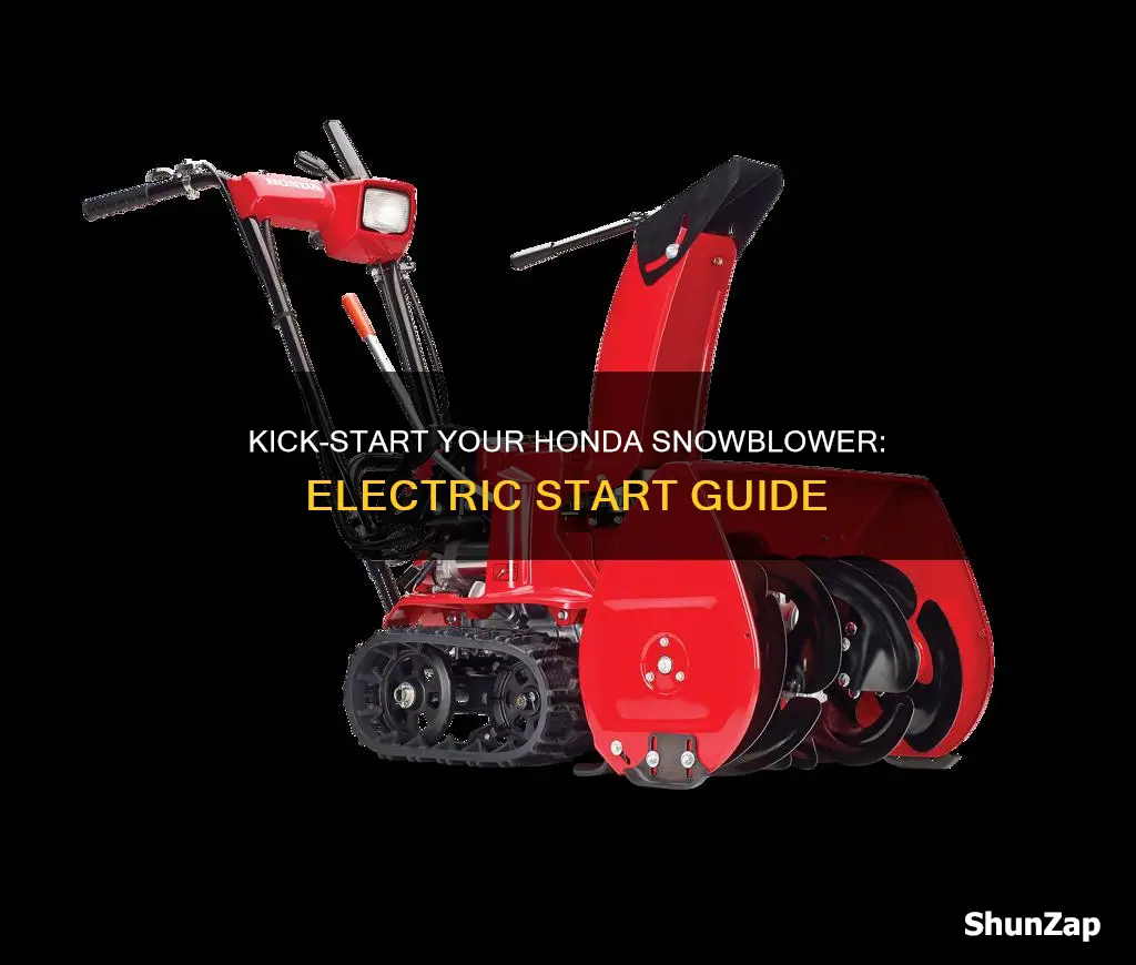 how to start honda electric start snowblower