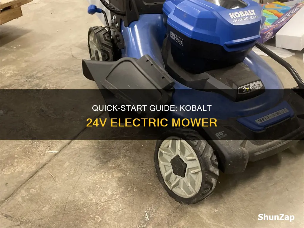 how to start kobalt 24v electric mower