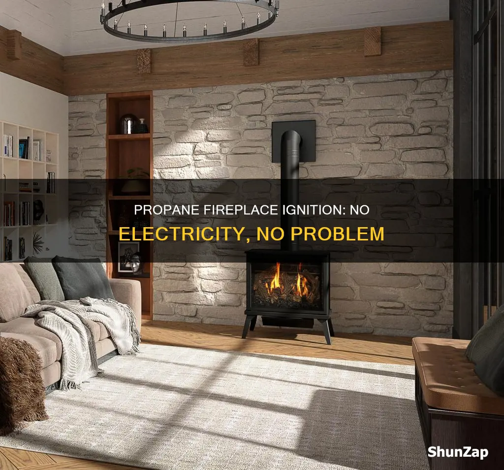 how to start propane fireplace without electricity