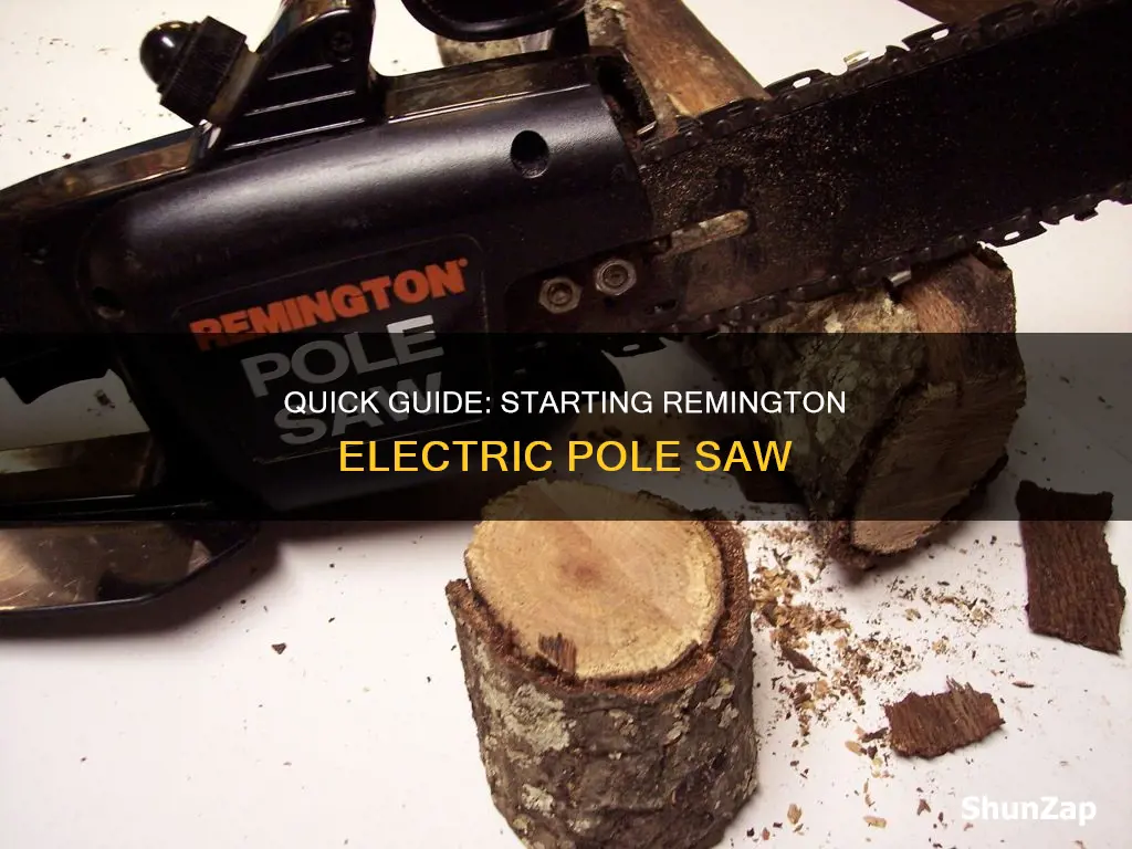 how to start remington electric pole saw