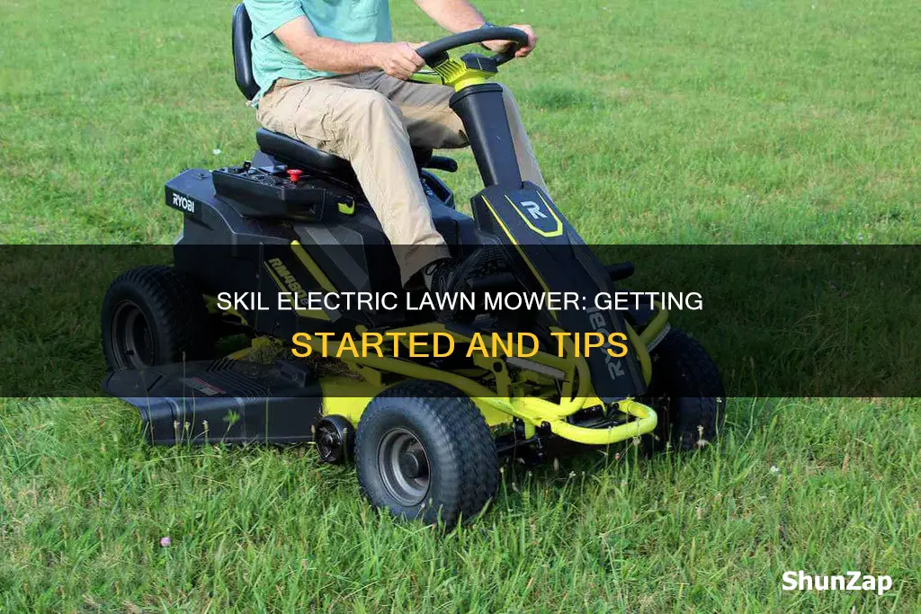 how to start skil electric lawn mower
