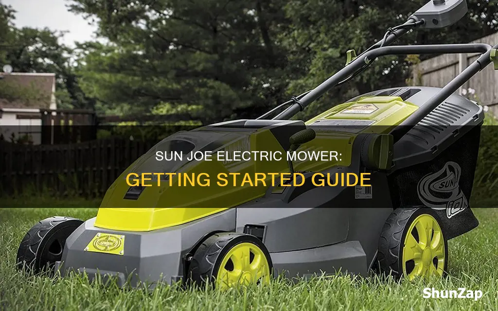 how to start sun joe electric mower