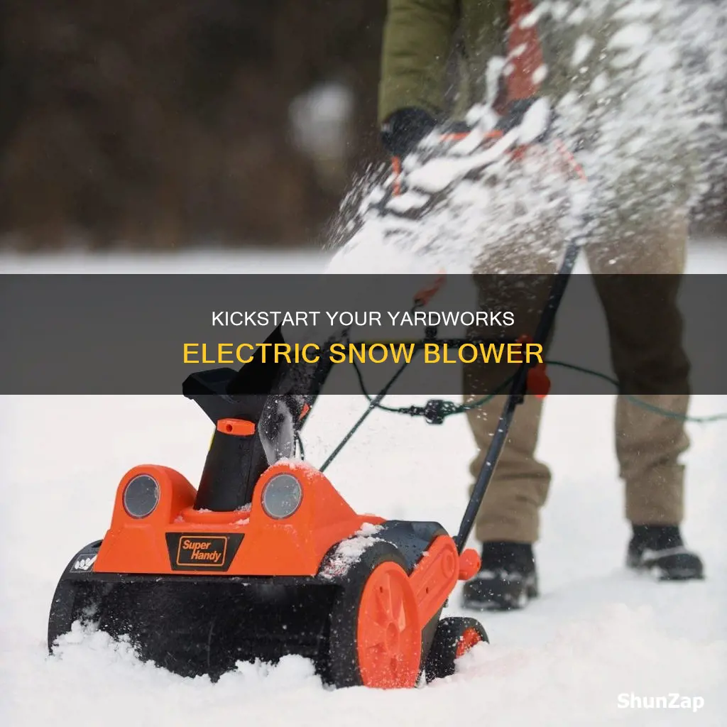 how to start yardworks electric snow blower