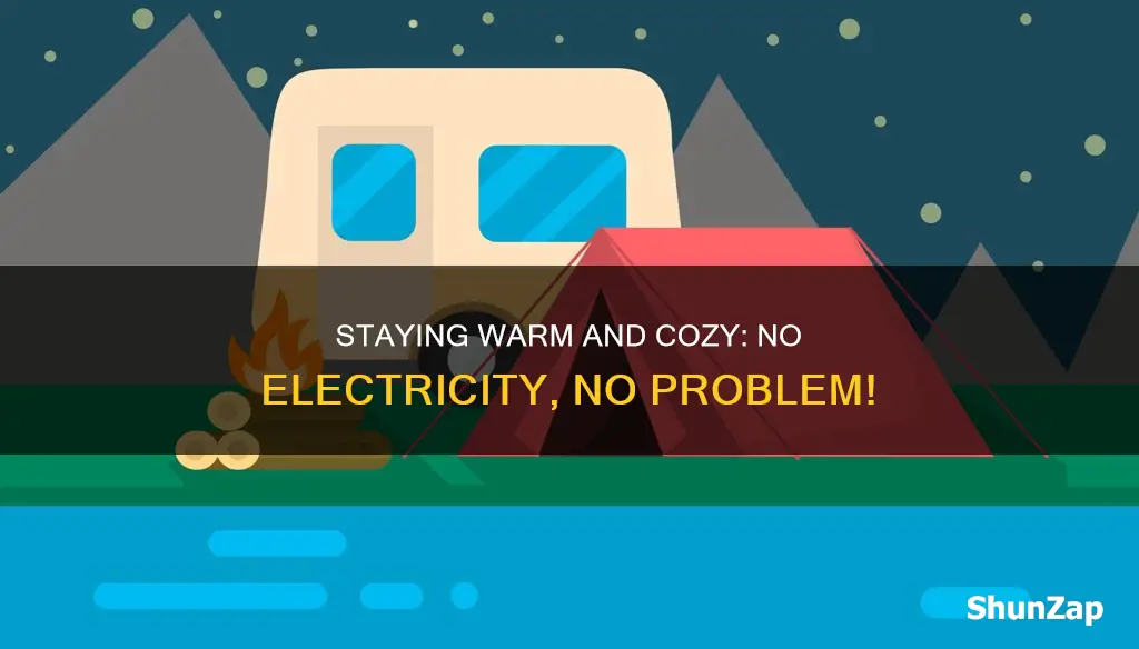 how to stay warm inside without electricity