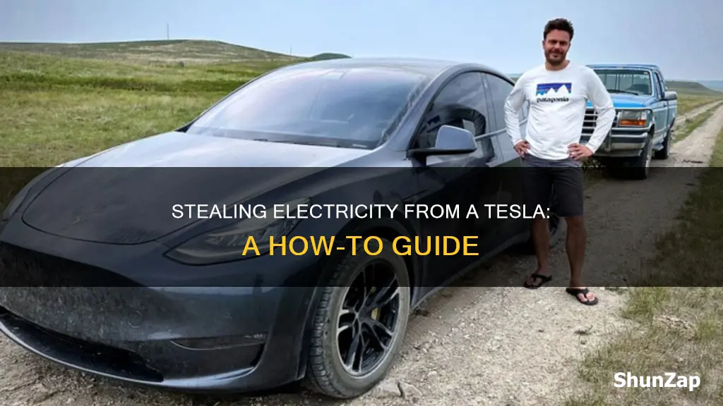 how to steal electricity from a tesla