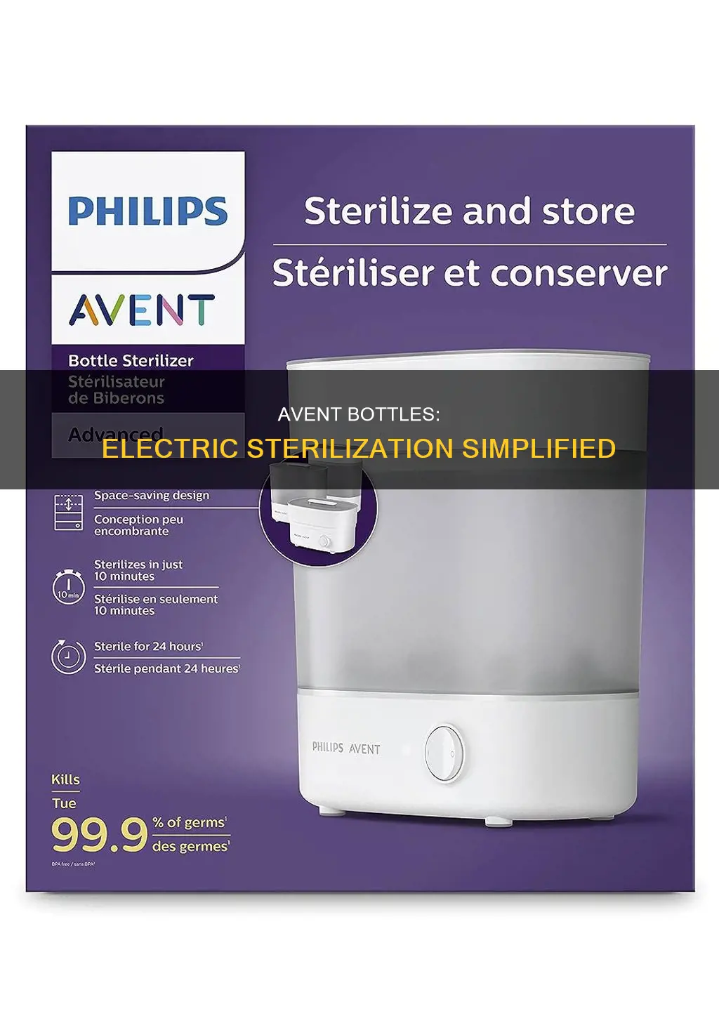 how to sterilise avent bottles electric steriliser