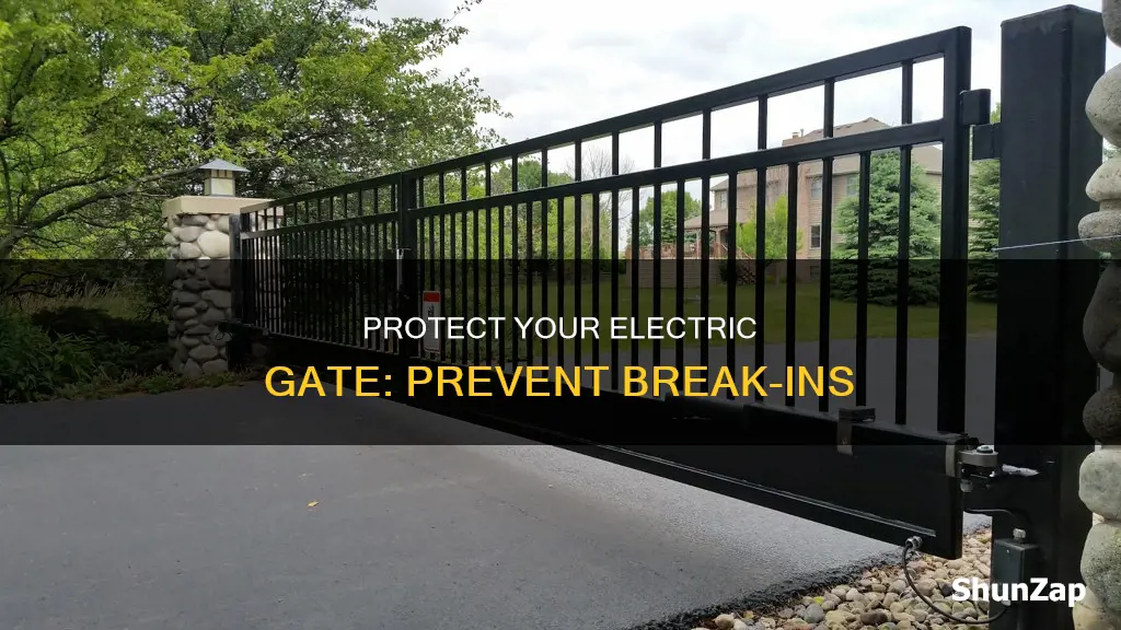 how to stop break in electric gate