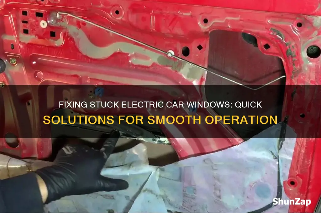 how to stop electric car window sticking