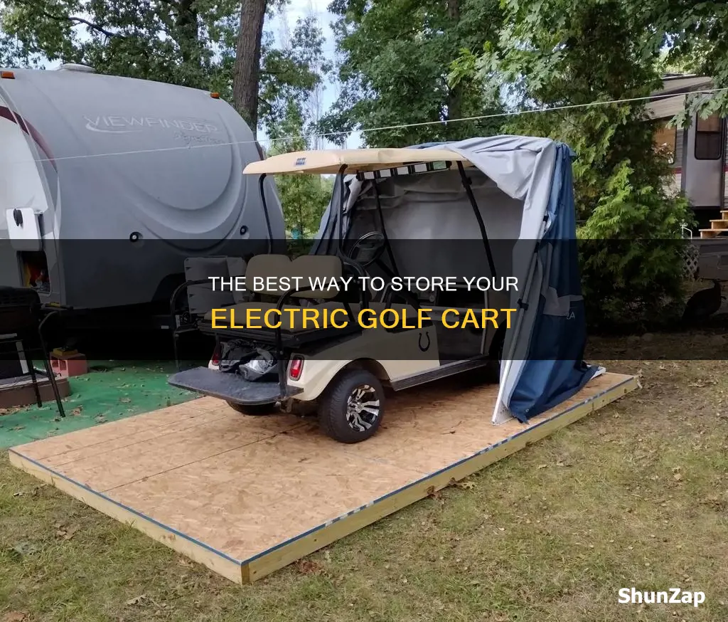 how to store a electric golf cart