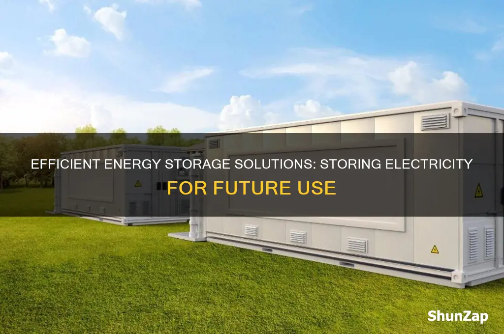 how to store electricity for later use