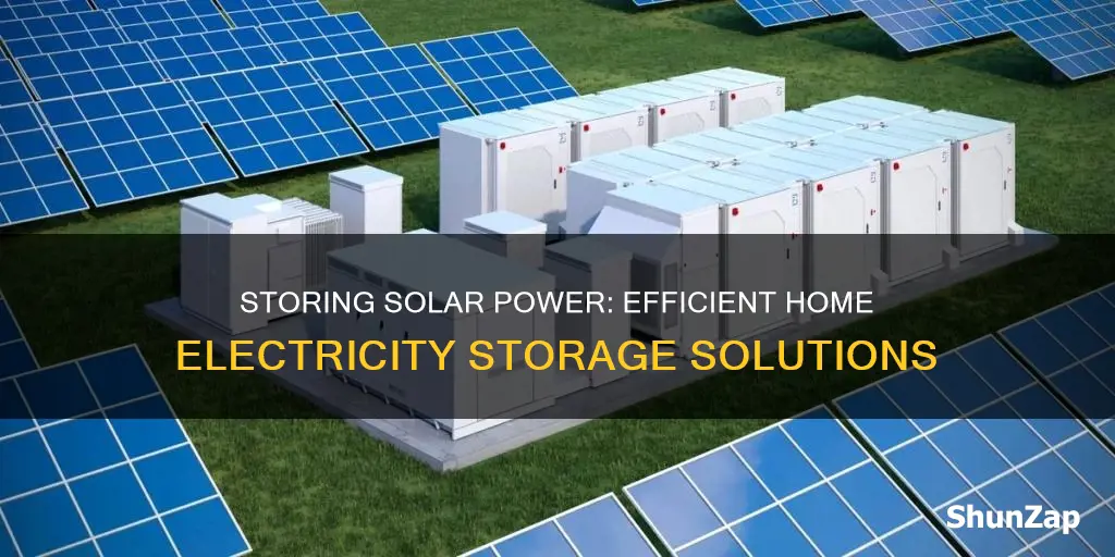 how to store solar electricity at home