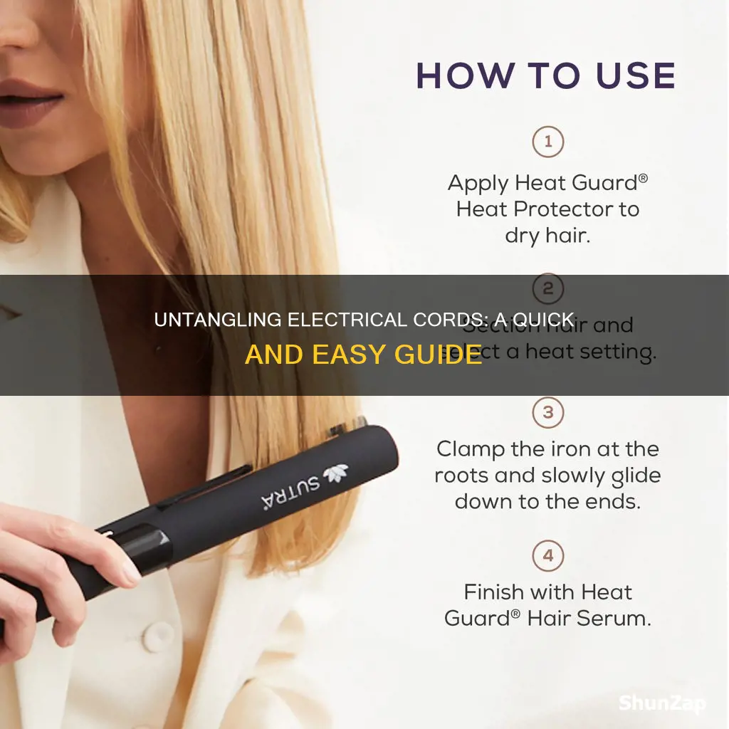 how to straighten out an electrical cord