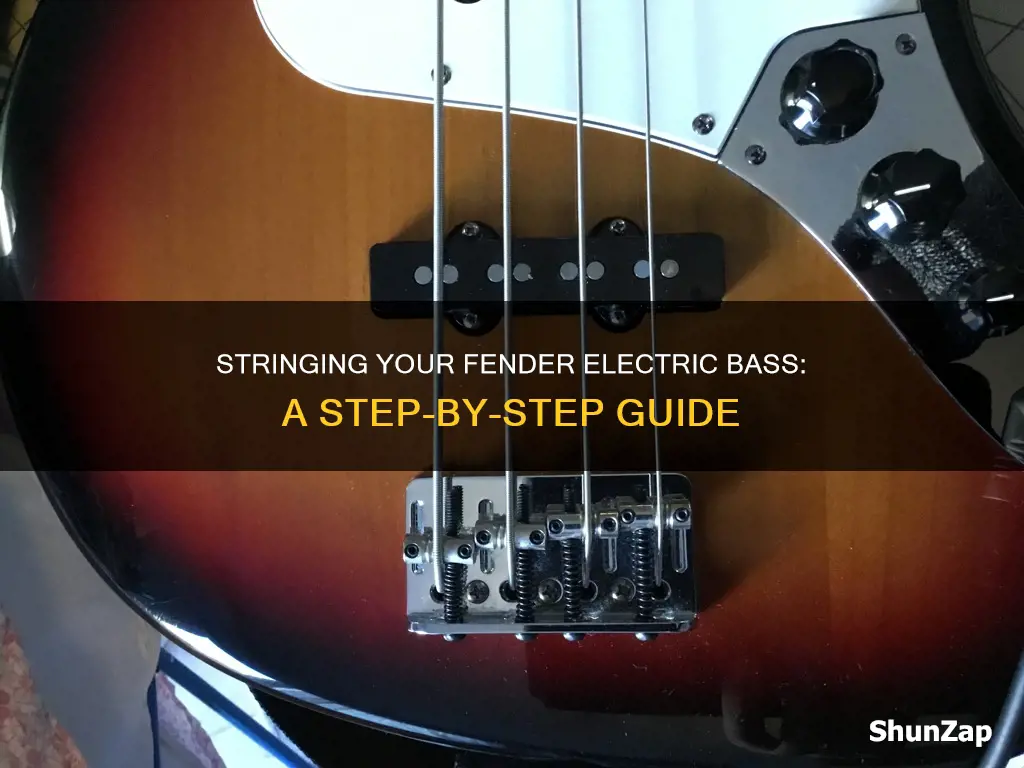 how to string a fender electric bass