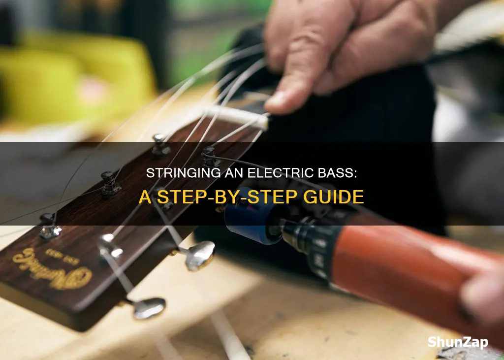 how to string an electric bass strings