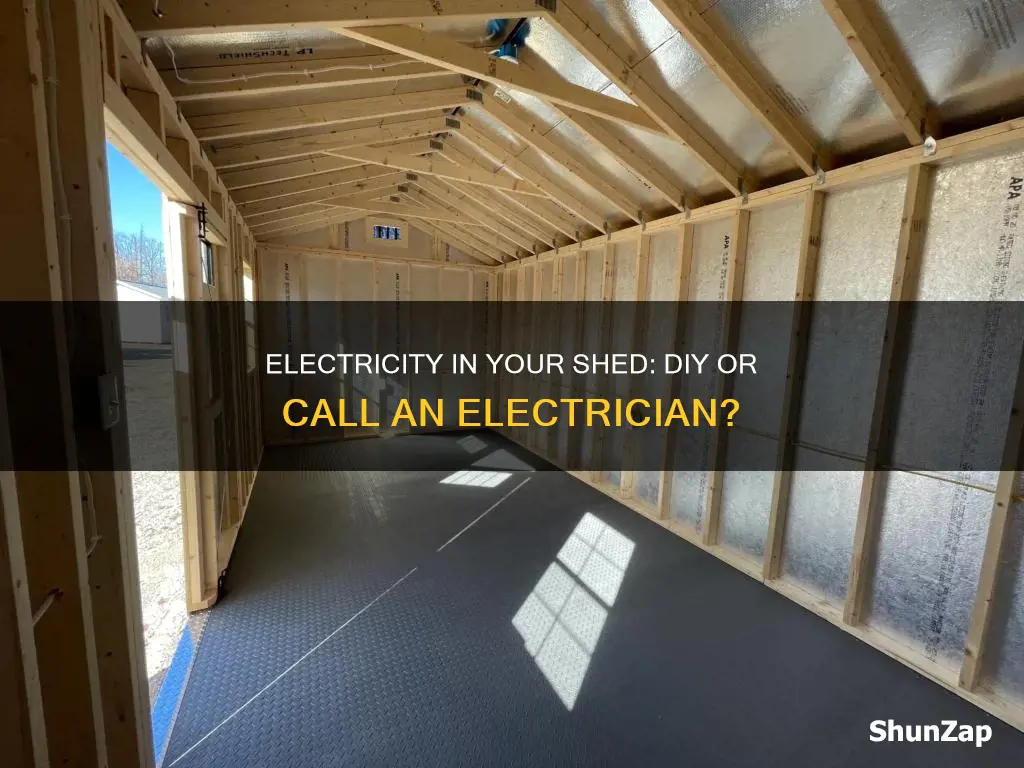 how to supply electricity to a shed
