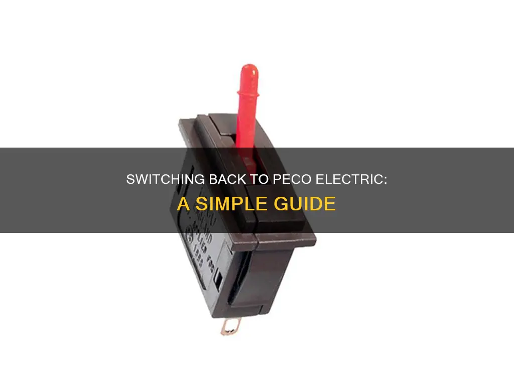 how to switch back to peco electric