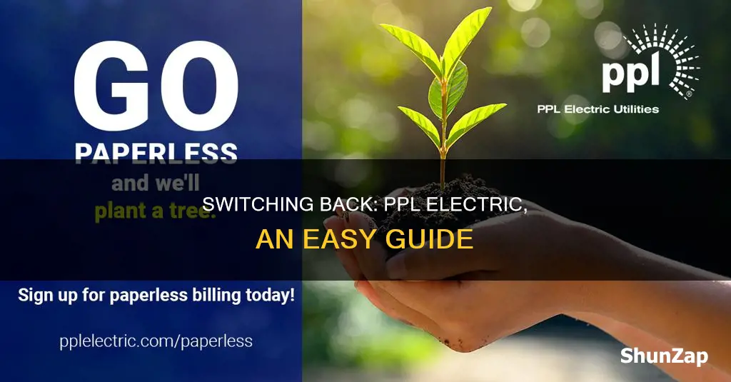 how to switch back to ppl electric