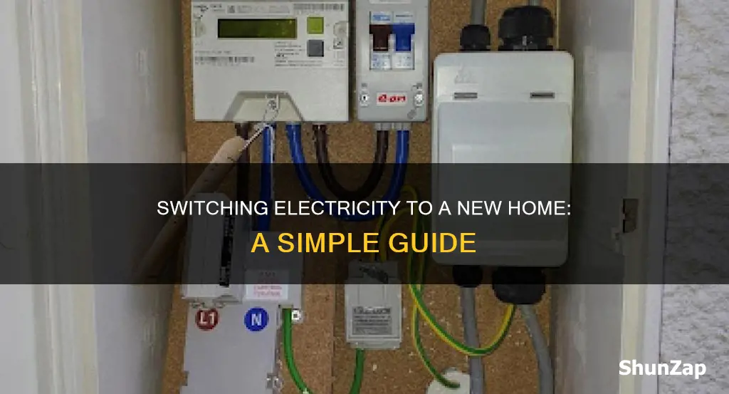 how to switch electric to new house