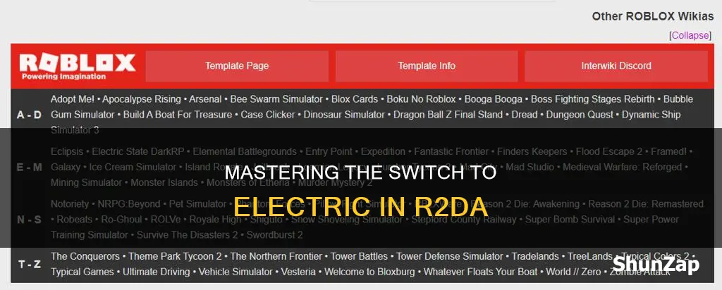how to switch to electric elemental r2da