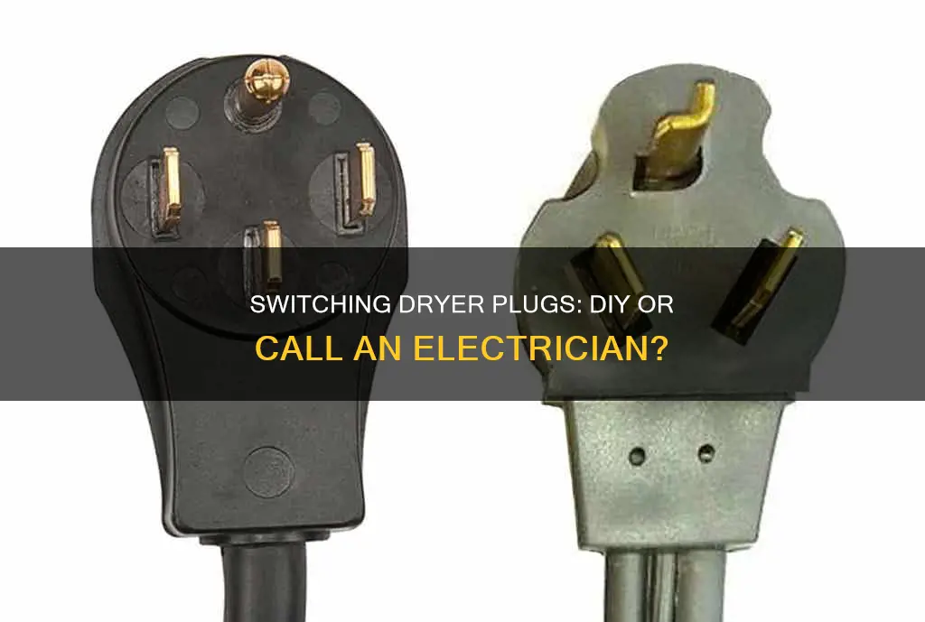 how to swith a dryer electric plug