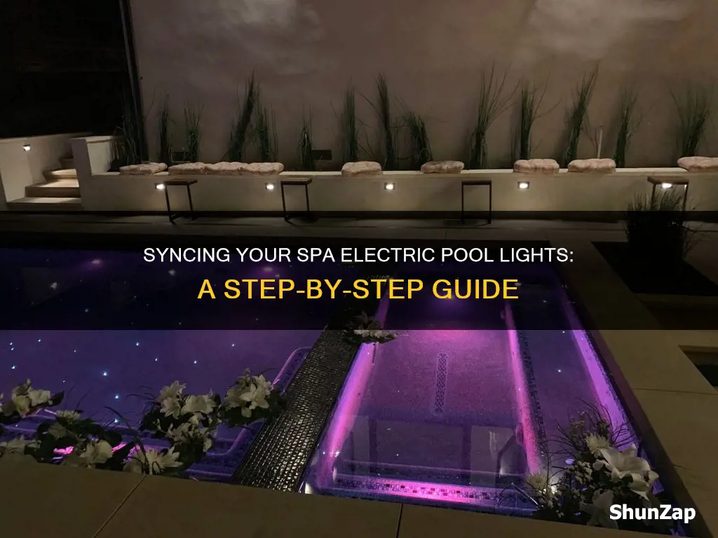 how to sync spa electric pool lights