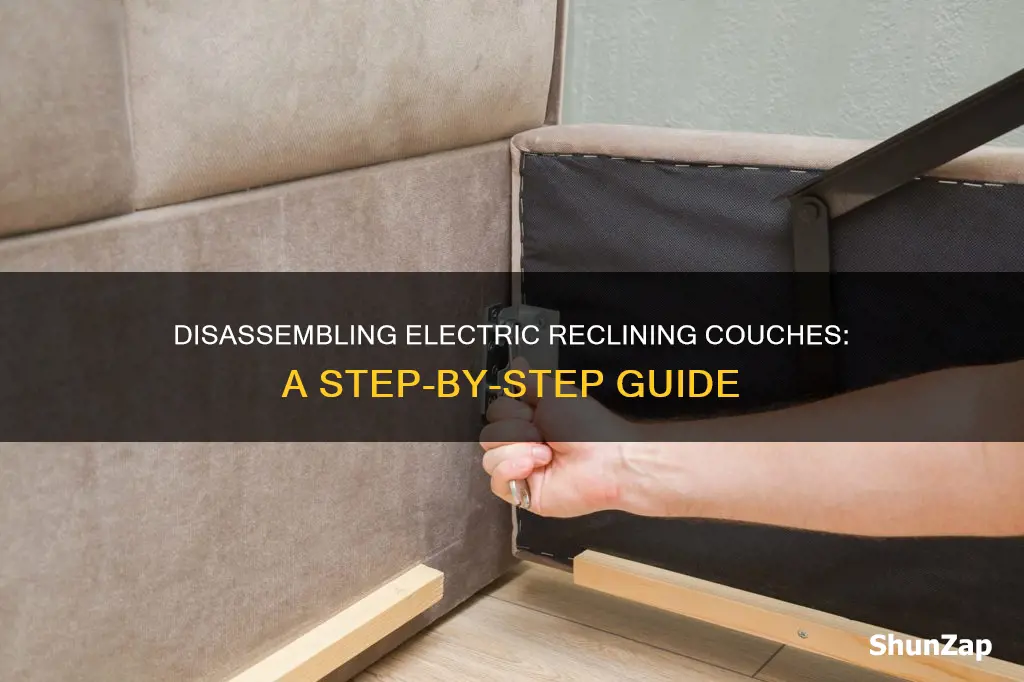 how to take apart electric reclining couch
