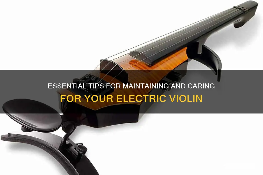 how to take care of an electric violin
