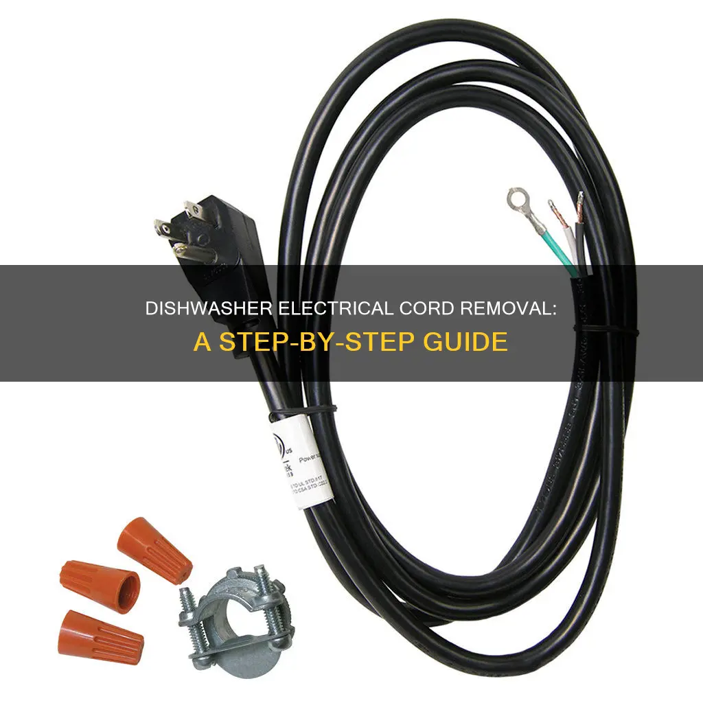 how to take electrical cord off dishwasher