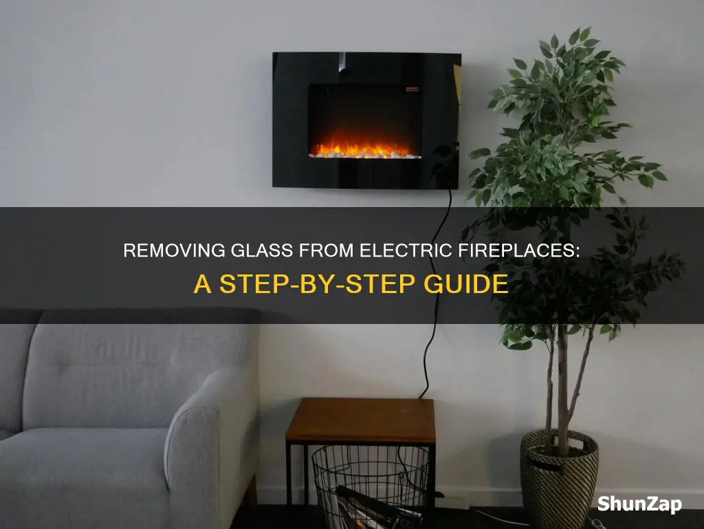 how to take glass off electric fireplace