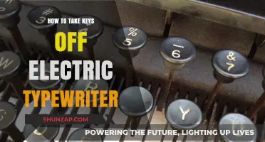 Taking Keys Off Your Electric Typewriter: A Step-by-Step Guide