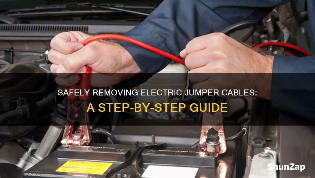how to take off electric jumper cables