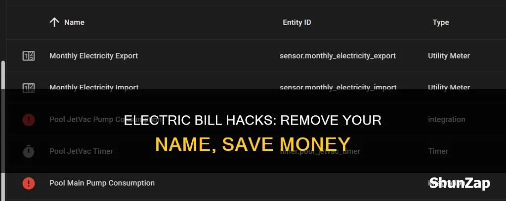 how to take your name off electric