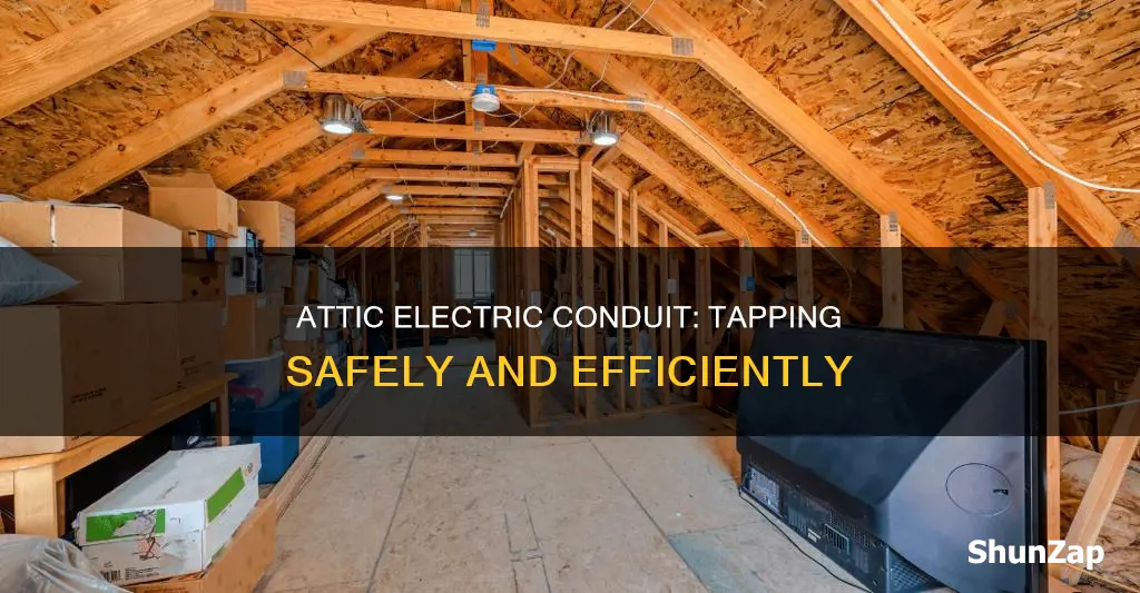 how to tap into attic electric conduit