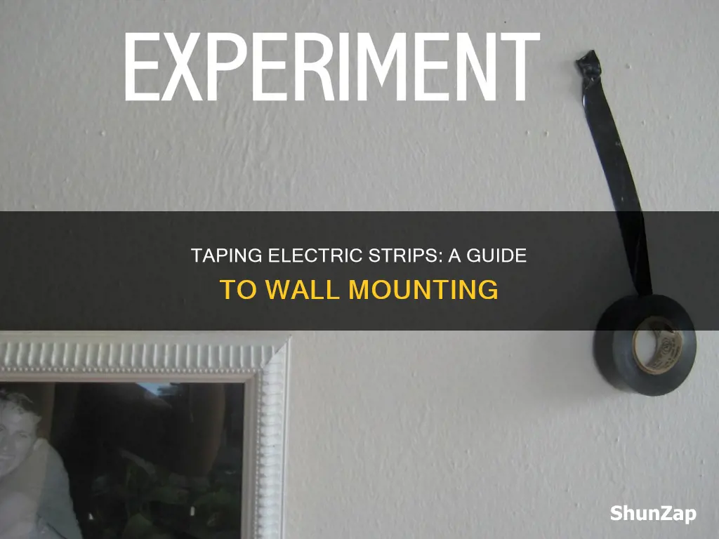how to tape electric strip to wall