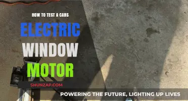 Testing Your Car's Electric Window Motor: A Step-by-Step Guide
