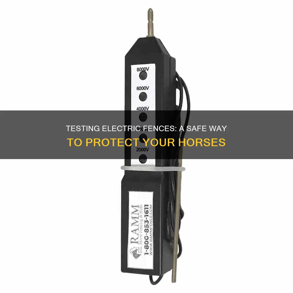 how to test a horse electric fence