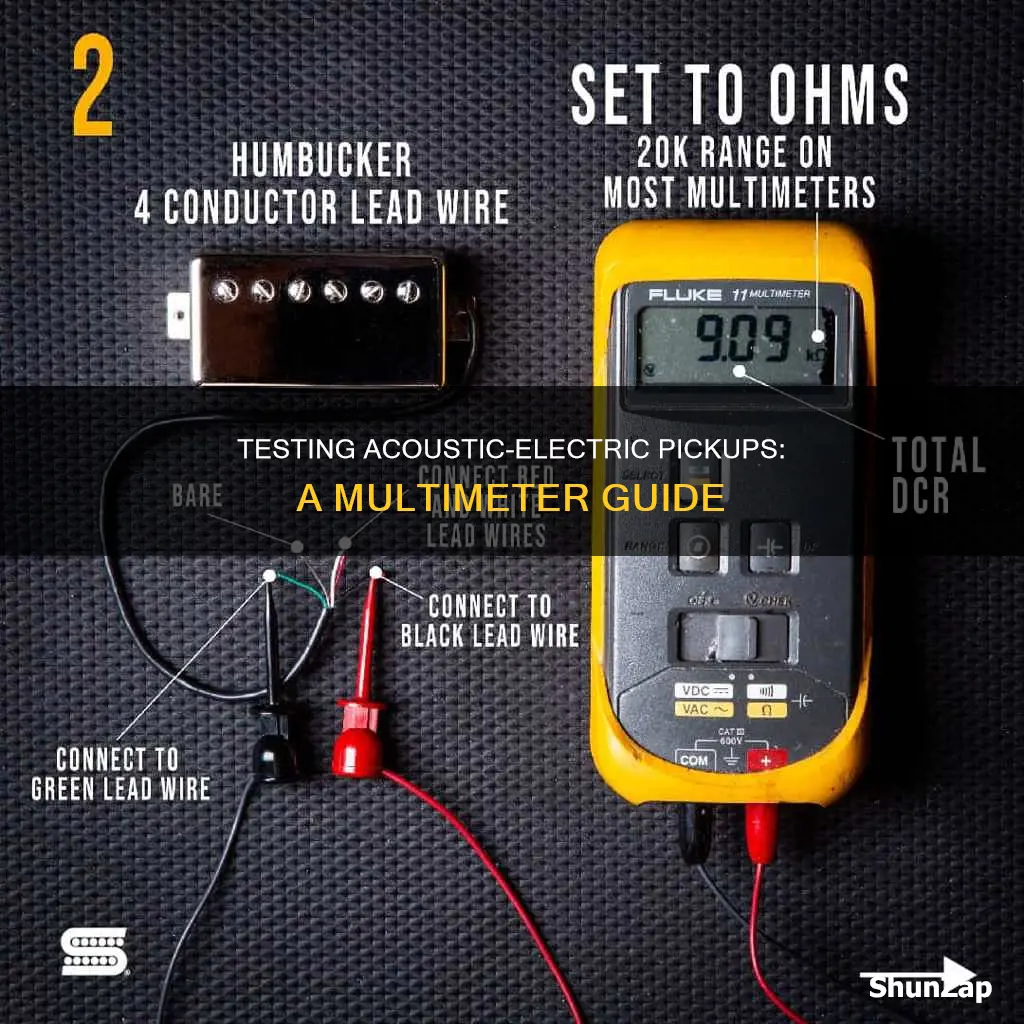 how to test acoustic electric pickup muktimeter